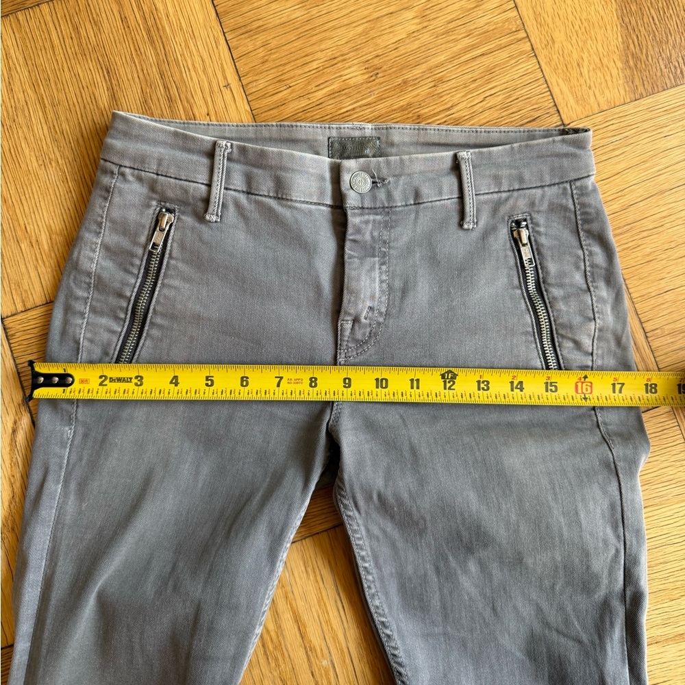 Mother The Crop Zip Muse Jean, Blow Out (Medium Gray) Wash, Sz 25, VGUC - Picture 11 of 16